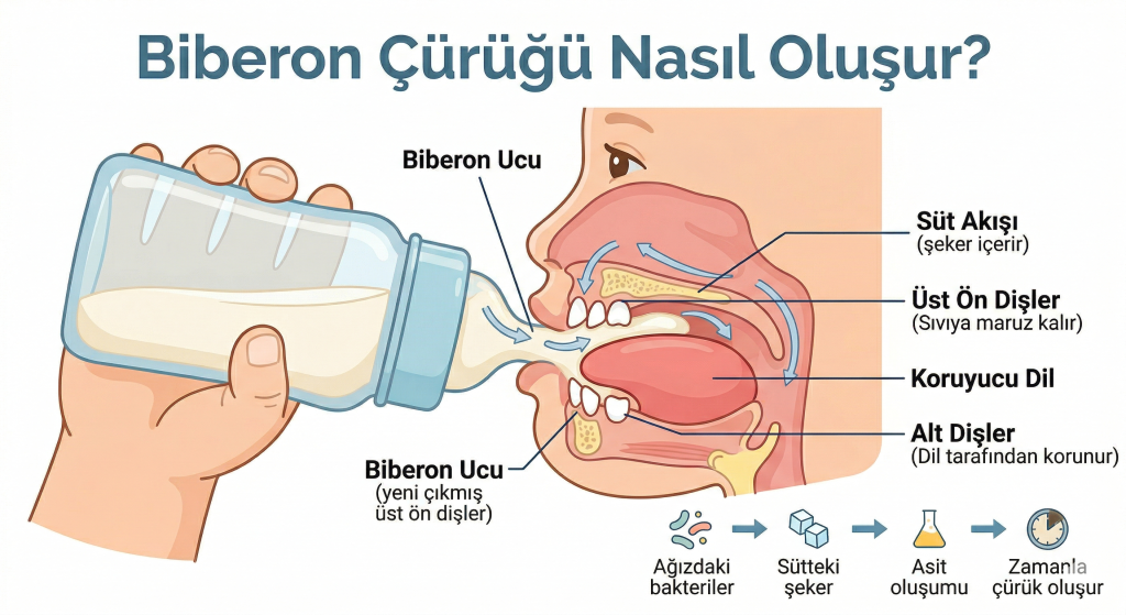 Çocuklarda biberon çürüğü nasıl oluşur